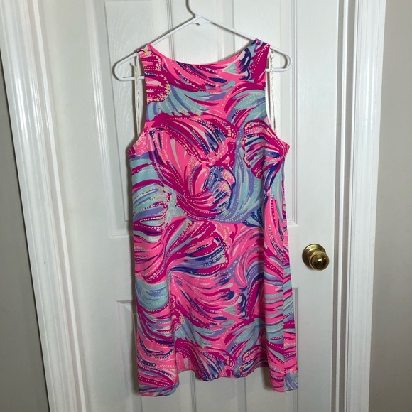 Lilly Pulitzer Jackie Silk Shift Dress in “Oh My Guava” Size Medium - Picture 7 of 7